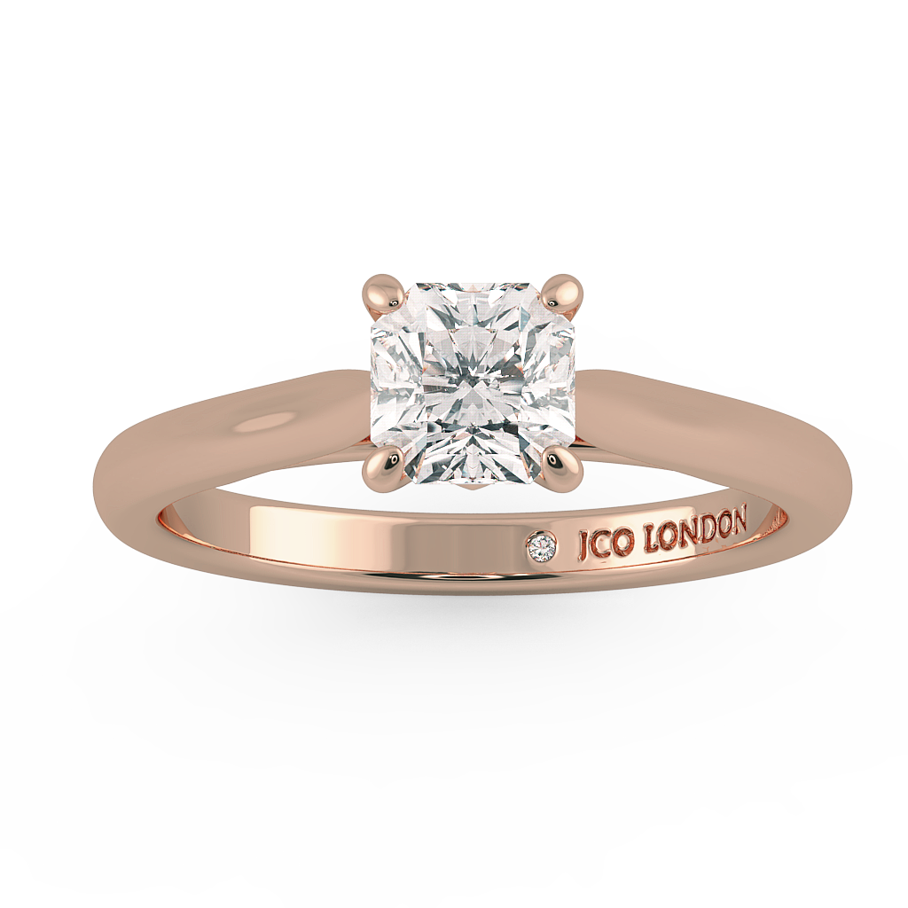 Asscher Solitaire Engagement Rings