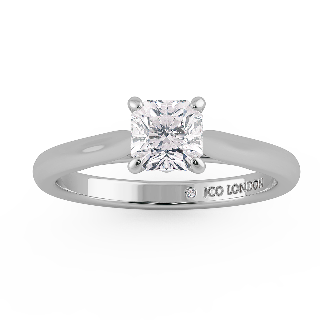 Asscher Solitaire Engagement Rings