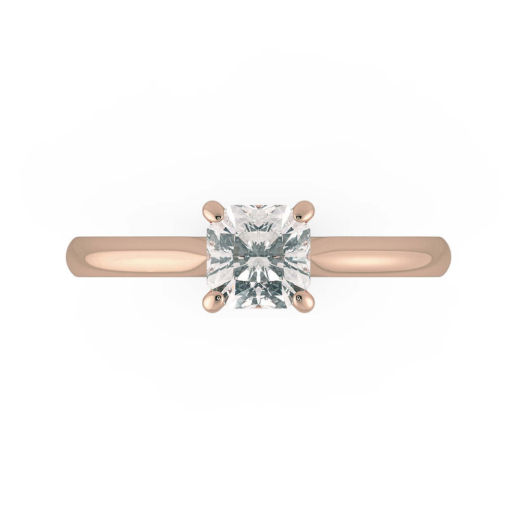 Asscher Solitaire Engagement Rings