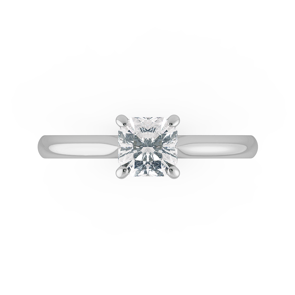 Asscher Solitaire Engagement Rings