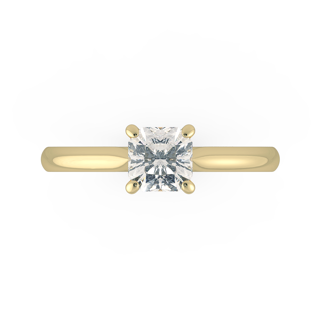 Asscher Solitaire Engagement Rings