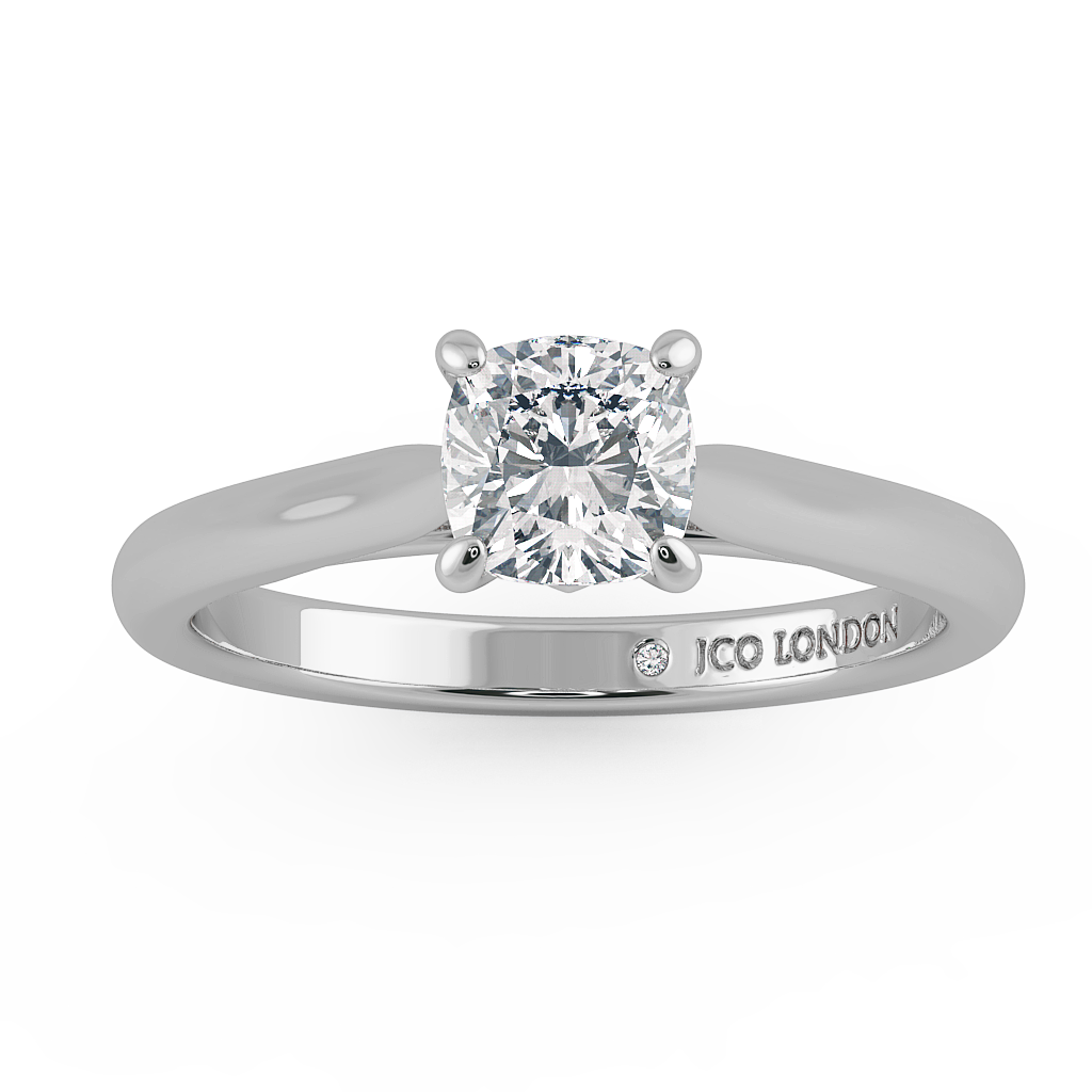 Cushion Solitaire Engagement Rings