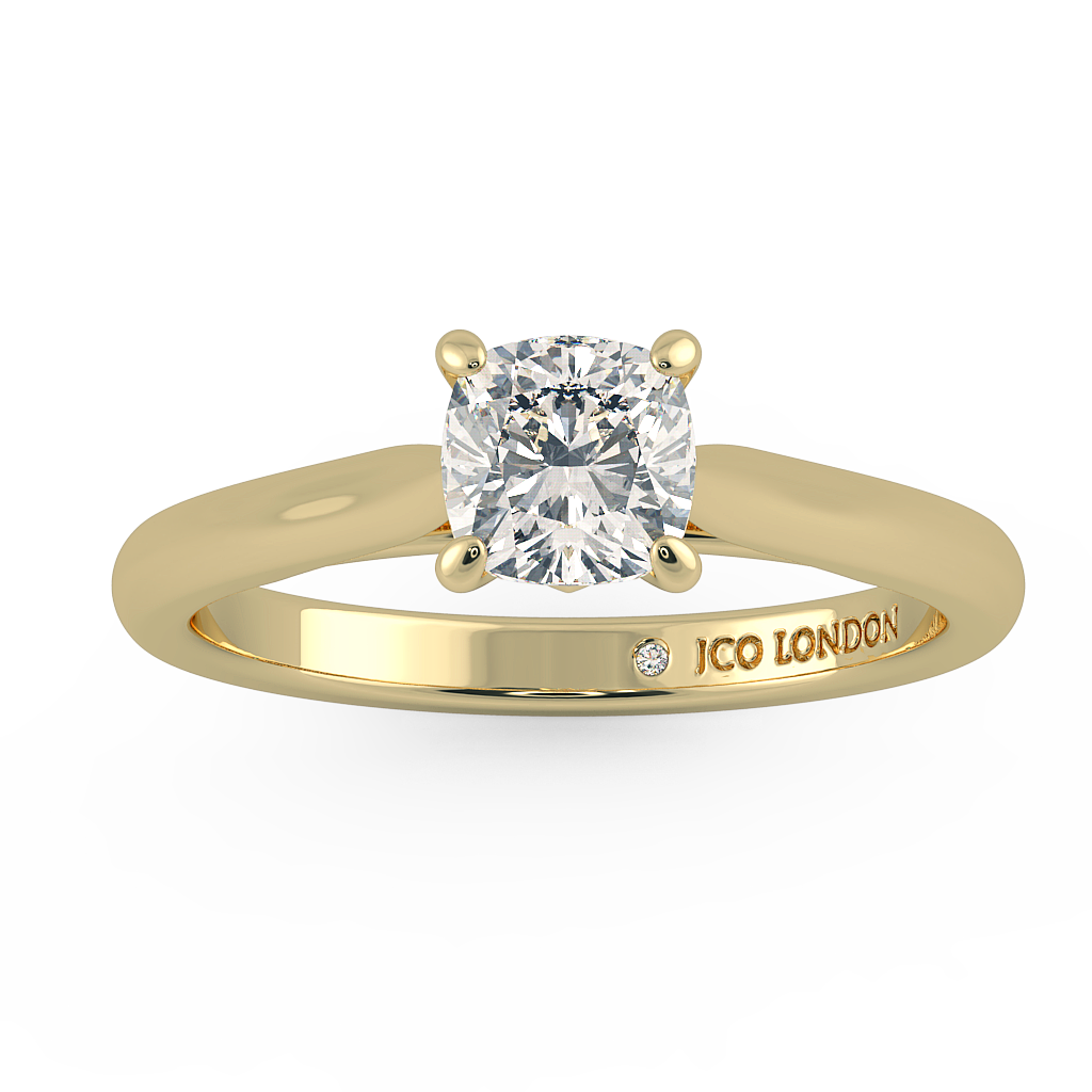 Cushion Solitaire Engagement Rings