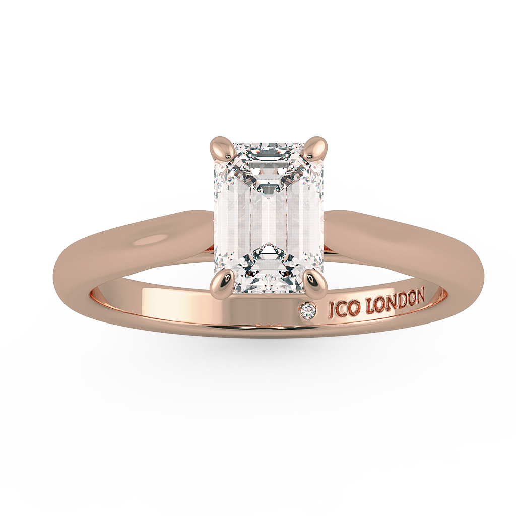 Emerald Solitaire Engagement Rings