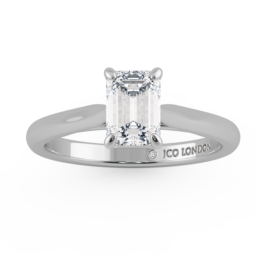 Emerald Solitaire Engagement Rings