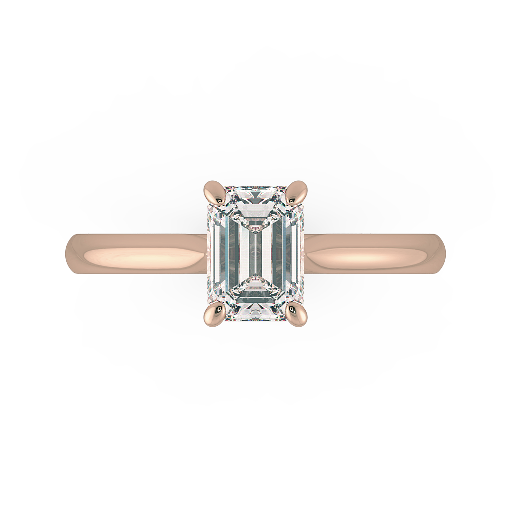 Emerald Solitaire Engagement Rings