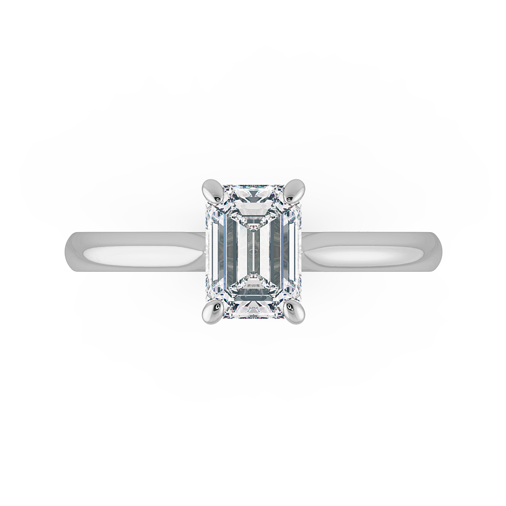 Emerald Solitaire Engagement Rings