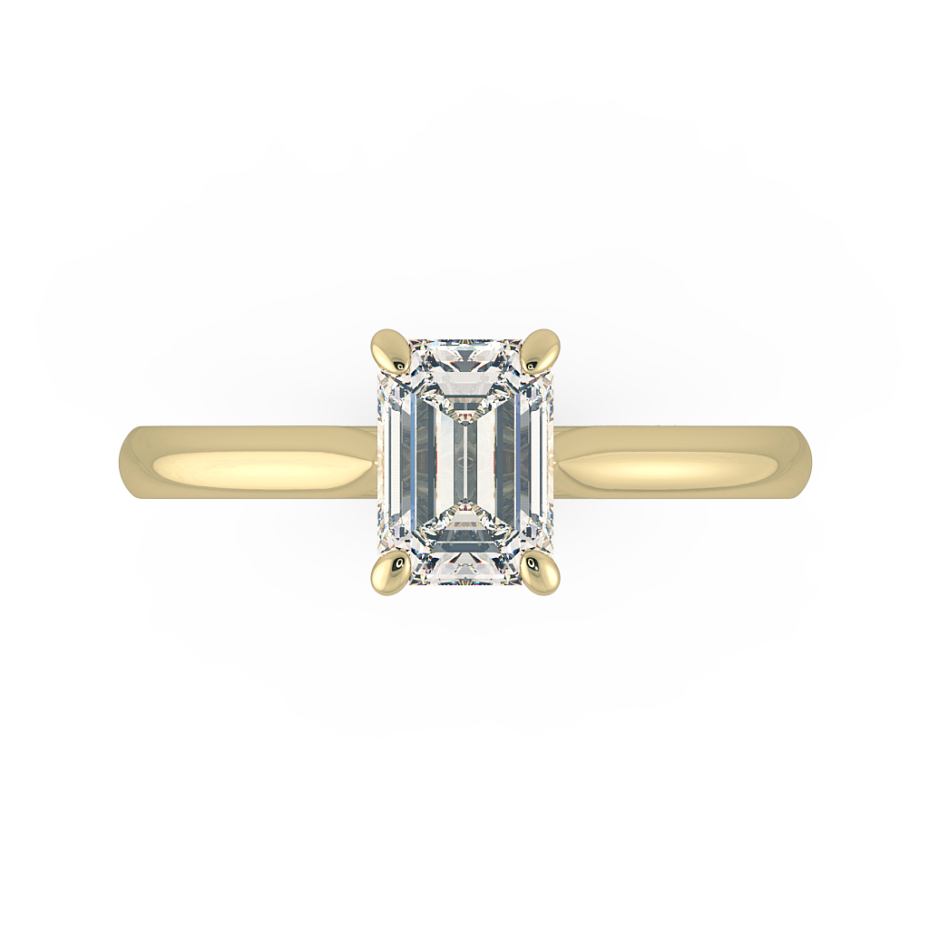 Emerald Solitaire Engagement Rings