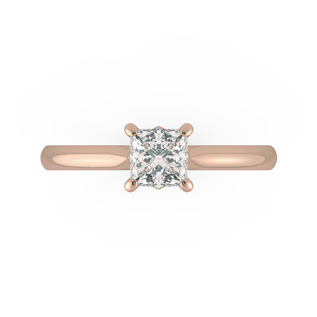 Princess Solitaire Engagement Rings