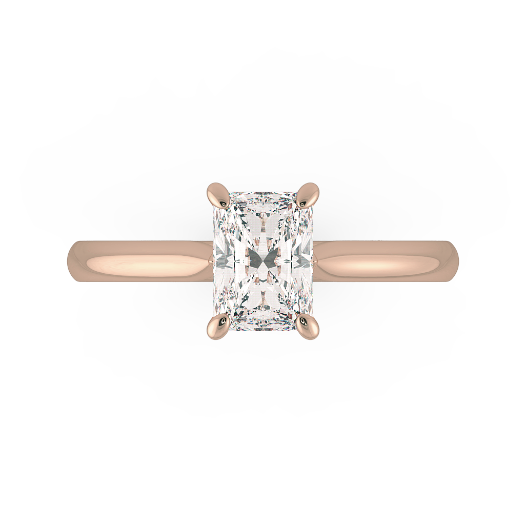 Radiant Solitaire Engagement Rings