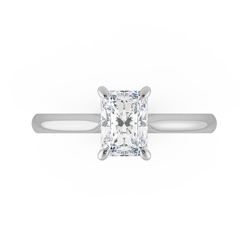 Radiant Solitaire Engagement Rings