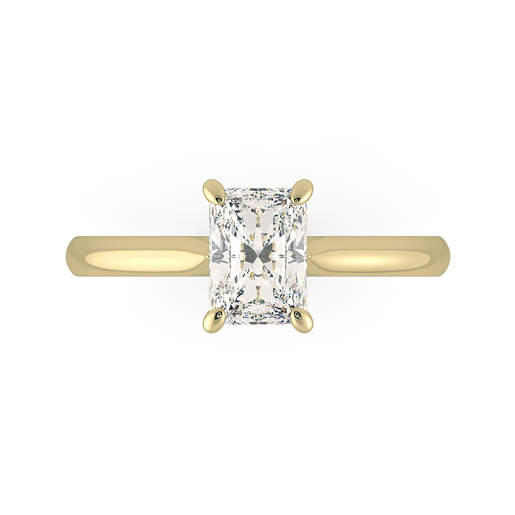 Radiant Solitaire Engagement Rings