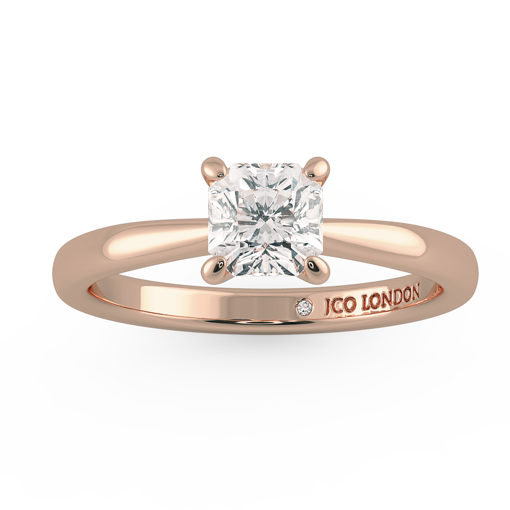 Asscher Solitaire Engagement Rings