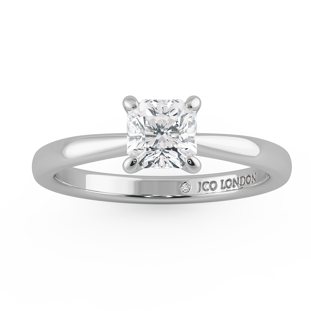 Asscher Solitaire Engagement Rings