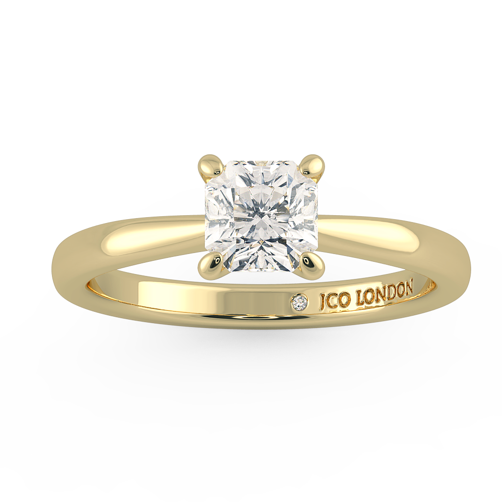 Asscher Solitaire Engagement Rings