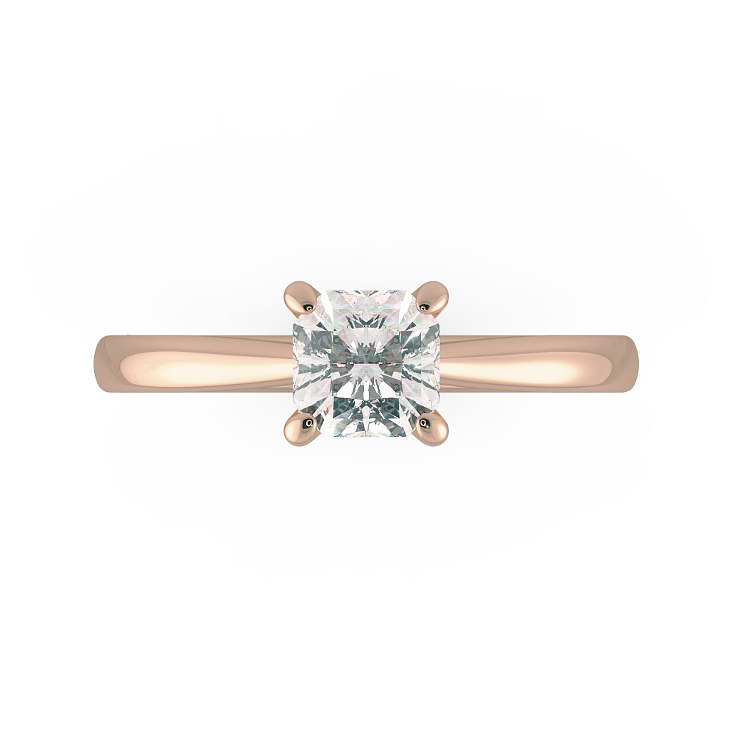 Asscher Solitaire Engagement Rings