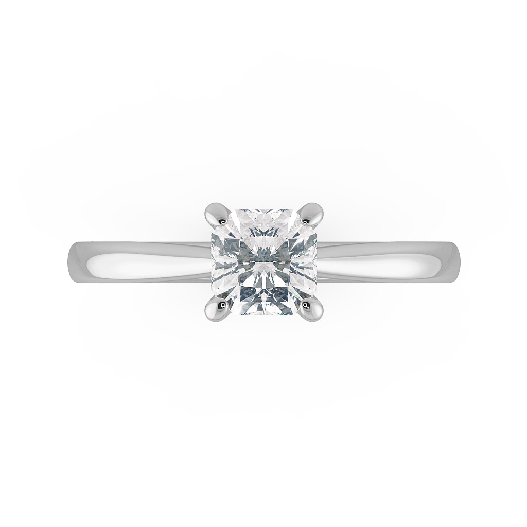 Asscher Solitaire Engagement Rings