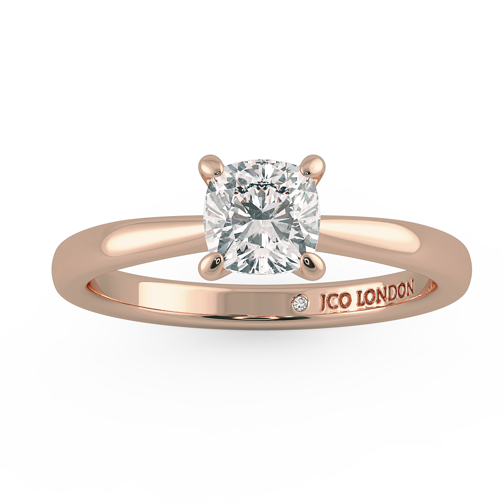 Cushion Solitaire Engagement Rings