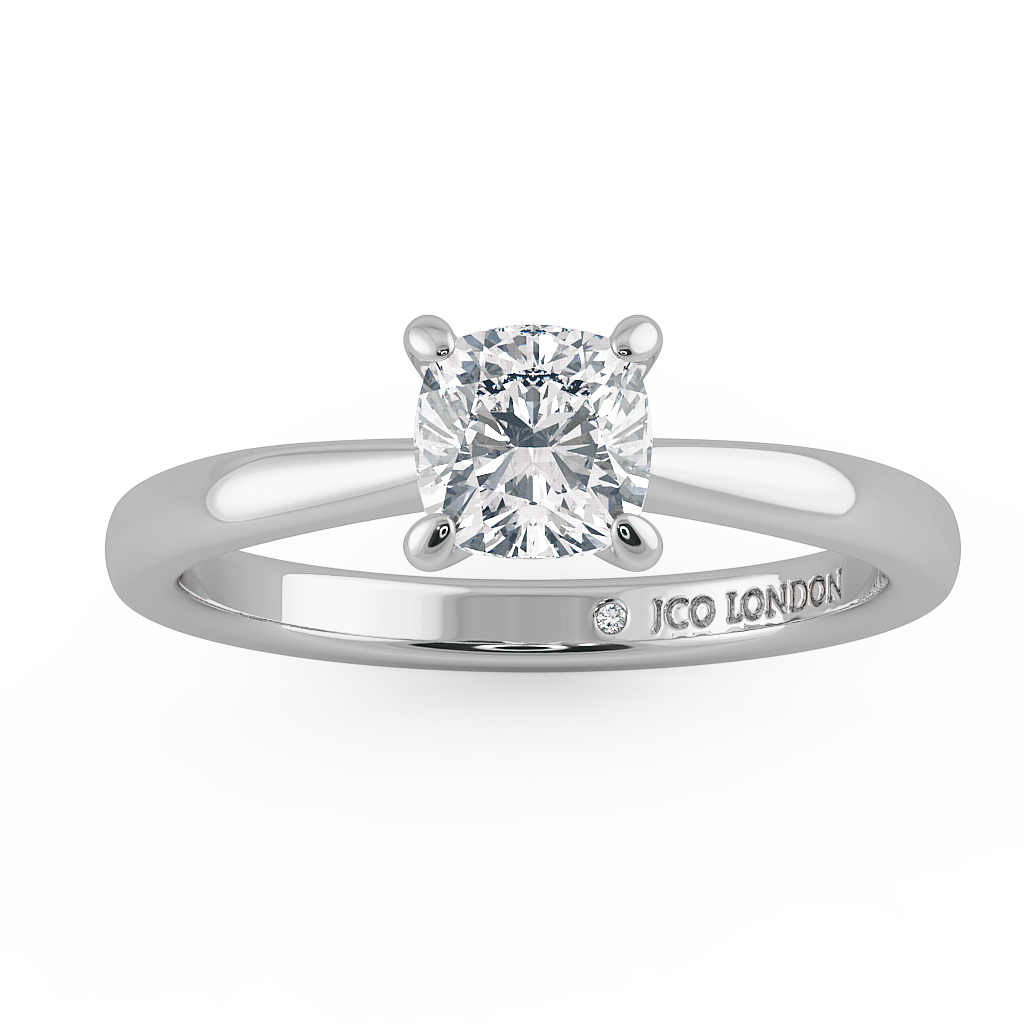 Cushion Solitaire Engagement Rings