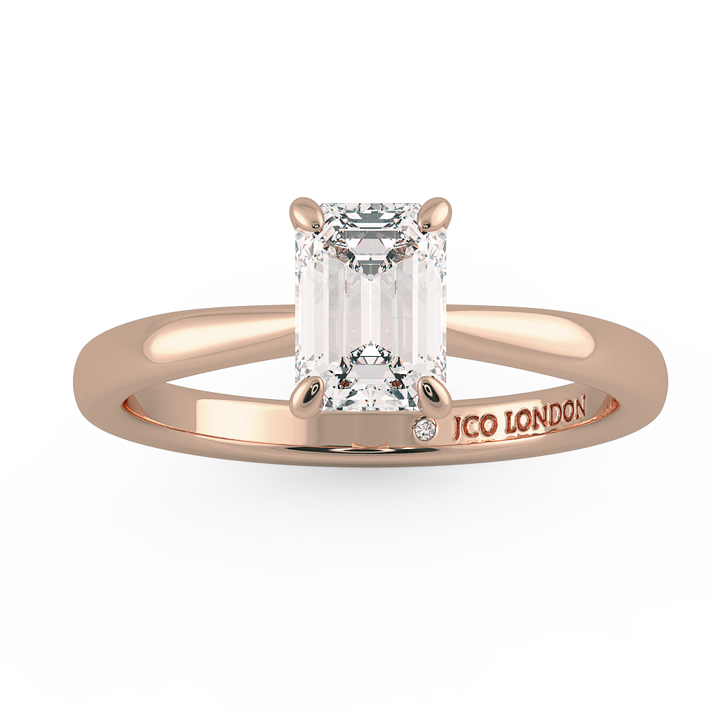 Emerald Solitaire Engagement Rings