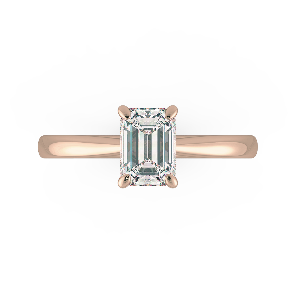 Emerald Solitaire Engagement Rings