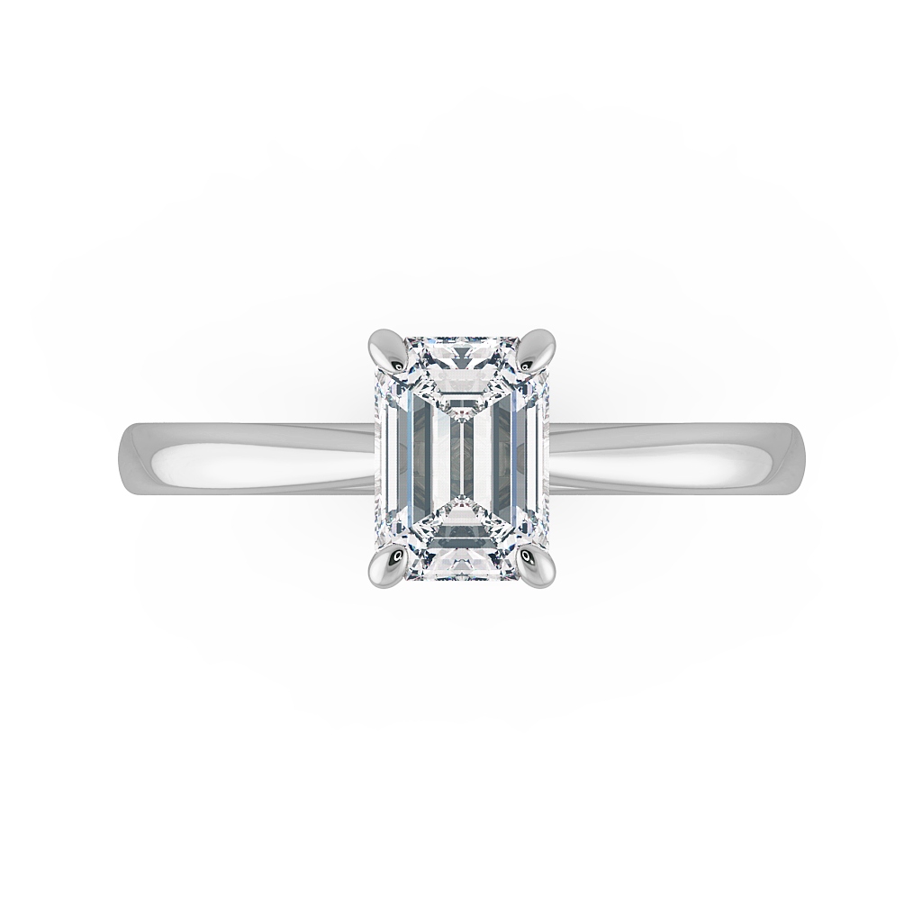 Emerald Solitaire Engagement Rings