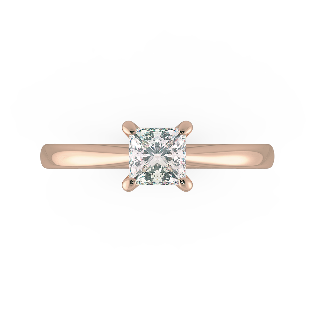 Princess Solitaire Engagement Rings