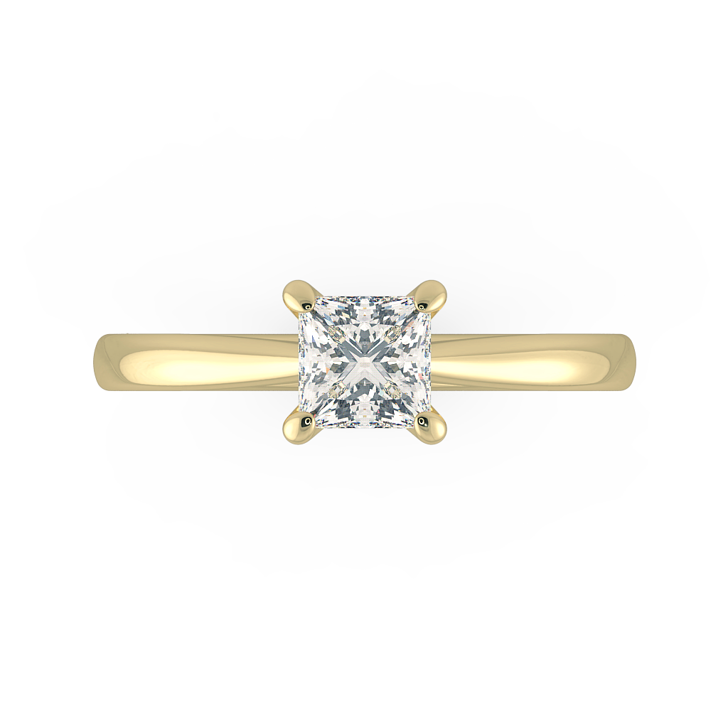 Princess Solitaire Engagement Rings