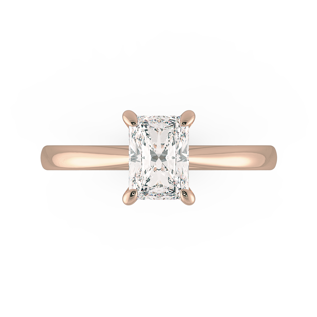 Radiant Solitaire Engagement Rings