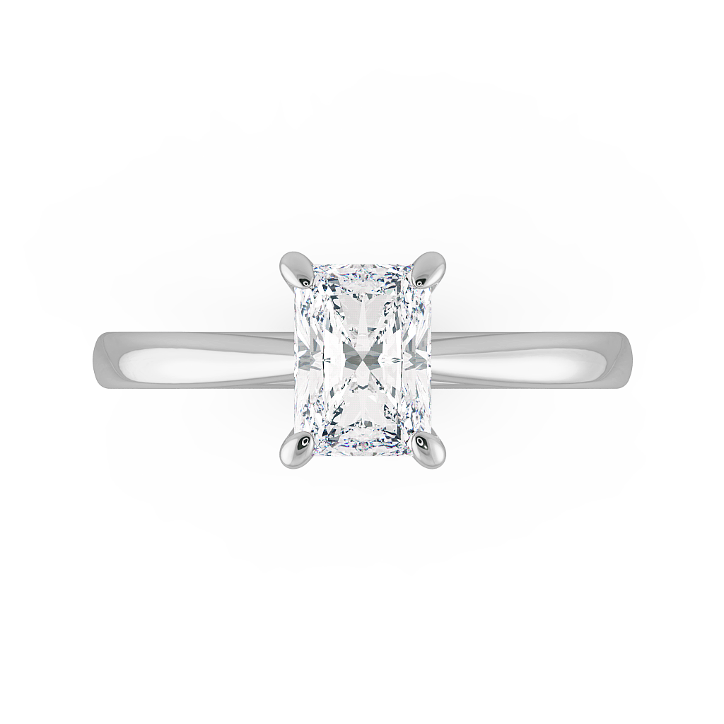 Radiant Solitaire Engagement Rings