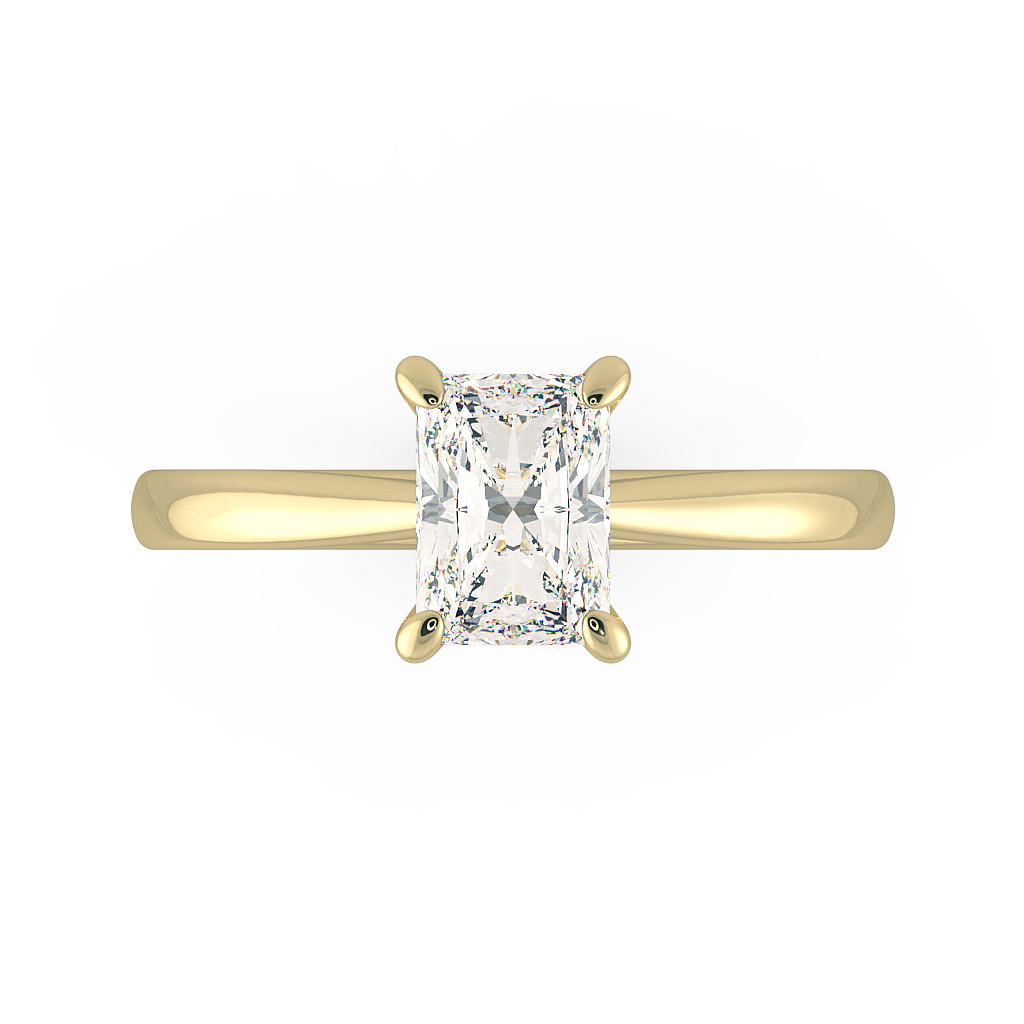 Radiant Solitaire Engagement Rings