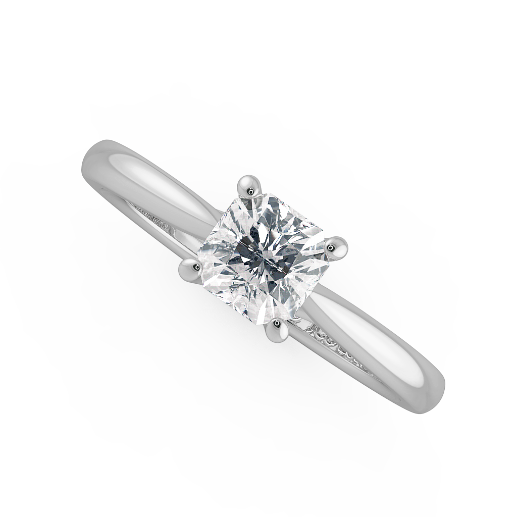 Asscher Solitaire Engagement Rings