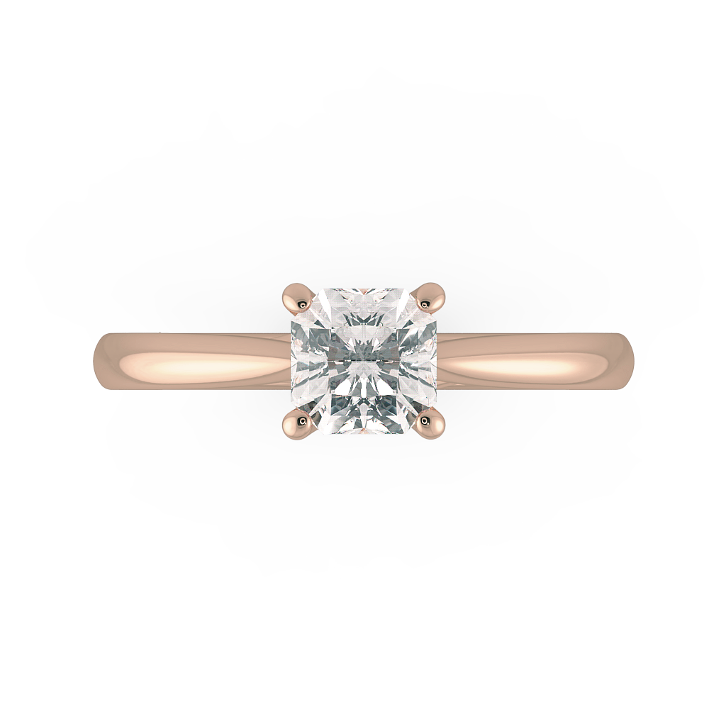 Asscher Solitaire Engagement Rings
