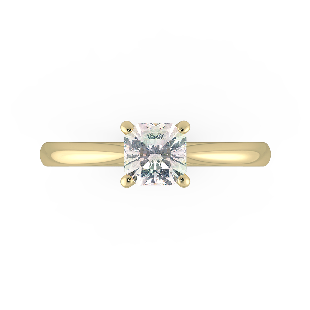 Asscher Solitaire Engagement Rings