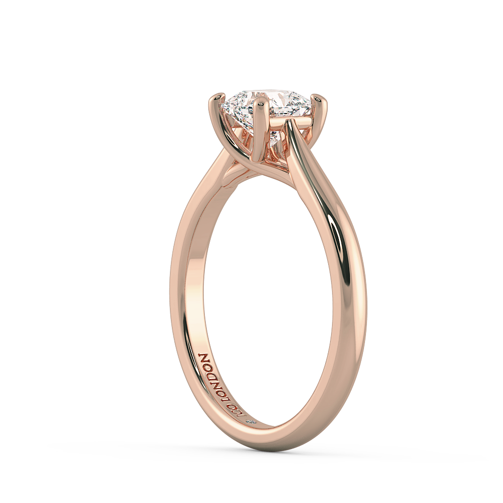 Asscher Solitaire Engagement Rings