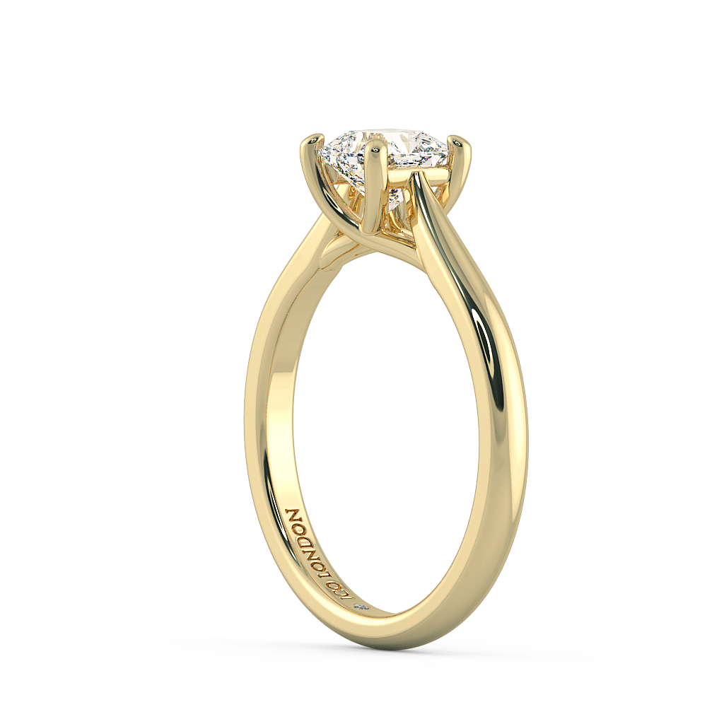 Asscher Solitaire Engagement Rings