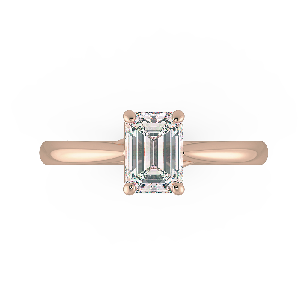 Emerald Solitaire Engagement Rings