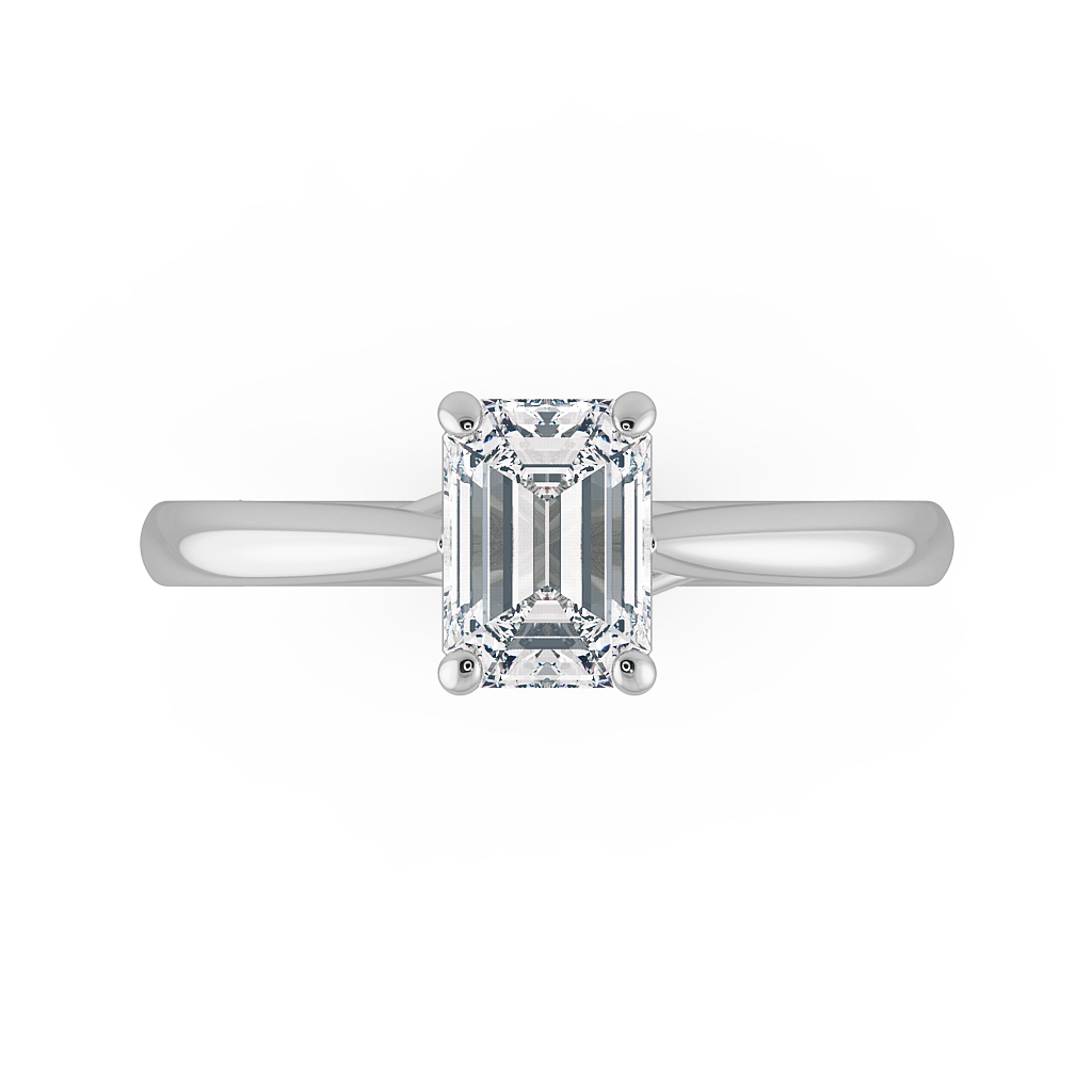 Emerald Solitaire Engagement Rings