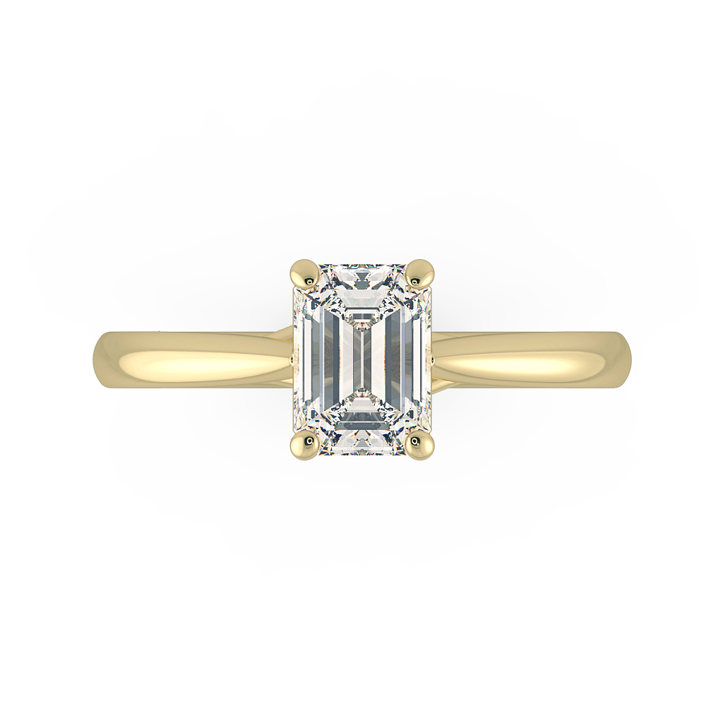 Emerald Solitaire Engagement Rings