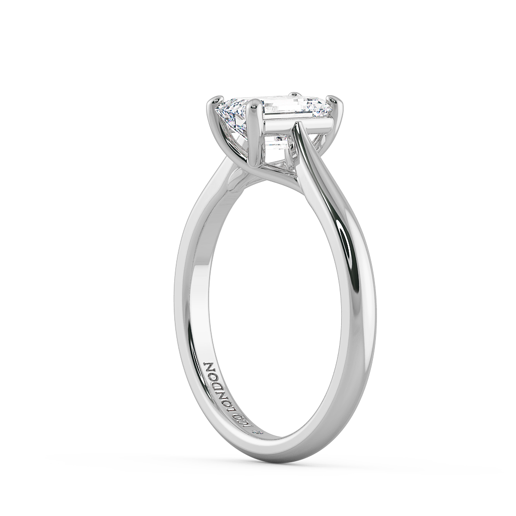 Emerald Solitaire Engagement Rings