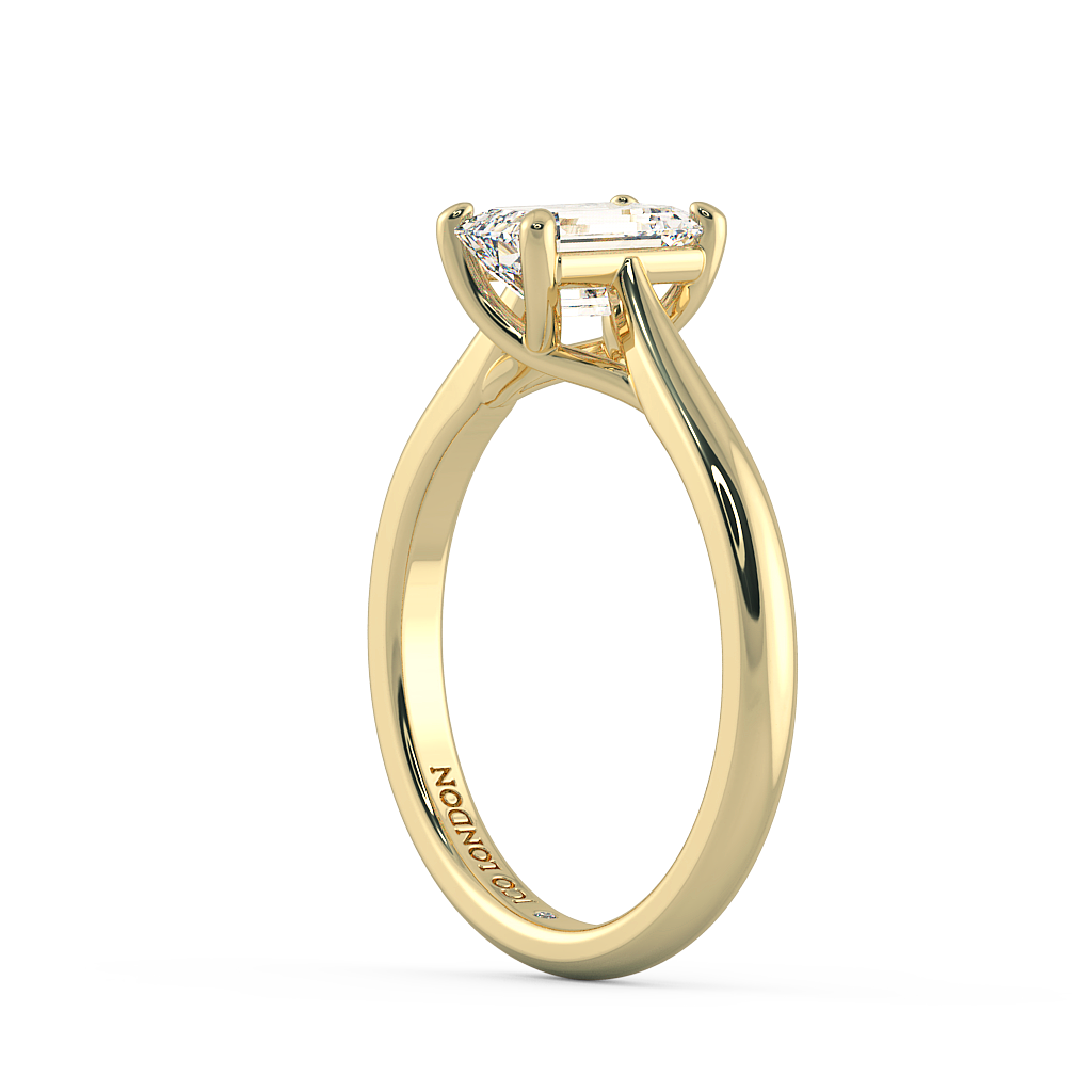 Emerald Solitaire Engagement Rings