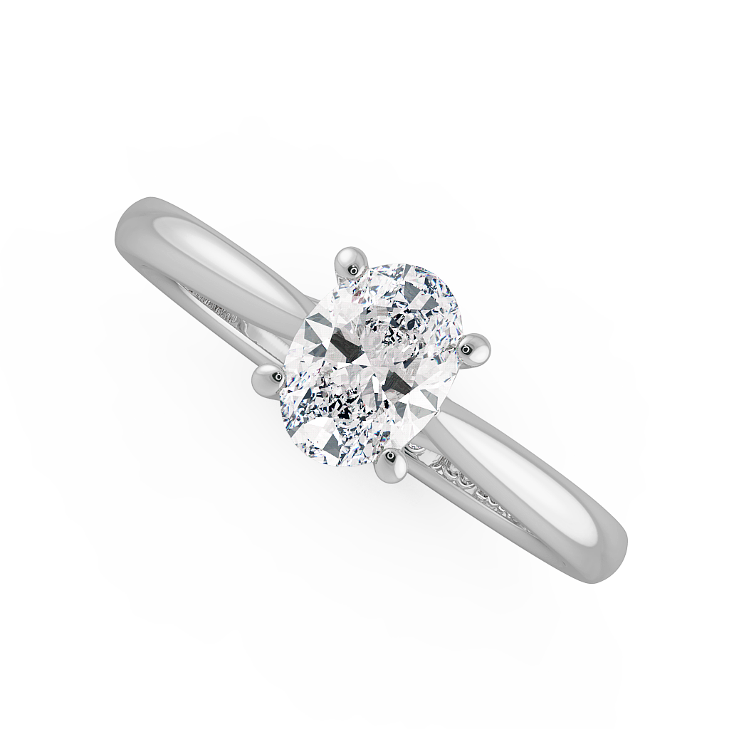 Oval Solitaire Engagement Rings