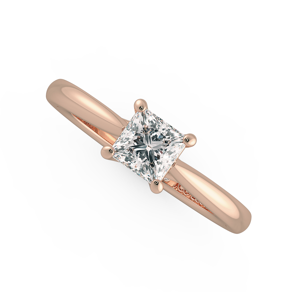 Princess Solitaire Engagement Rings