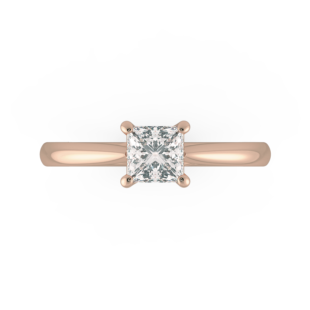 Princess Solitaire Engagement Rings