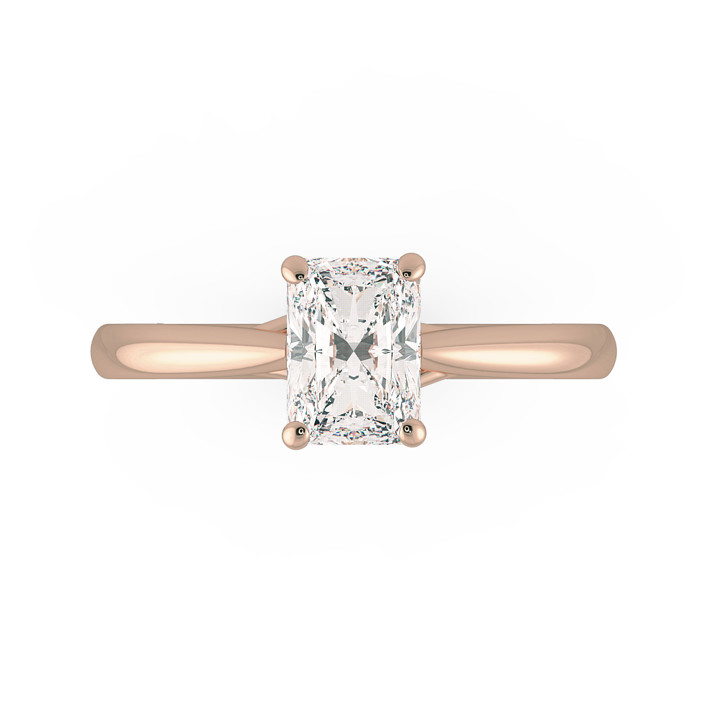 Radiant Solitaire Engagement Rings