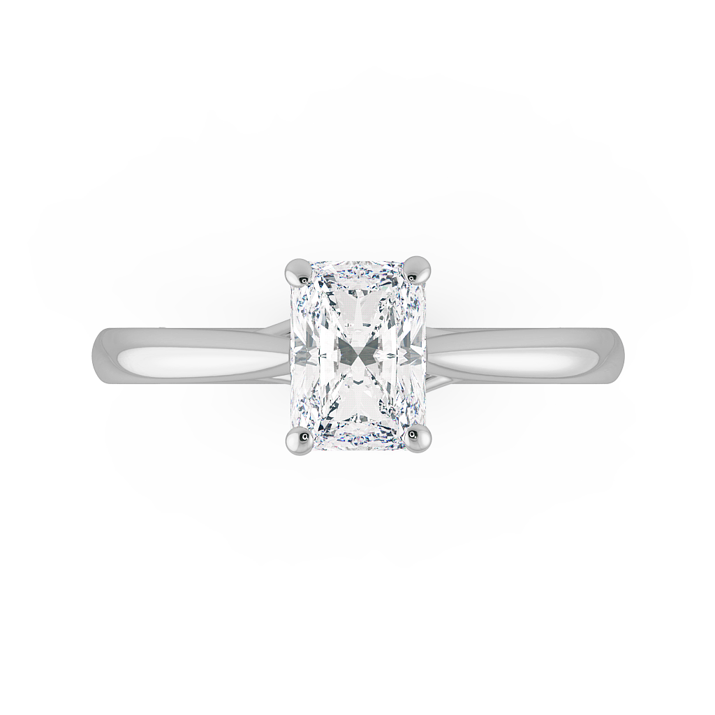 Radiant Solitaire Engagement Rings