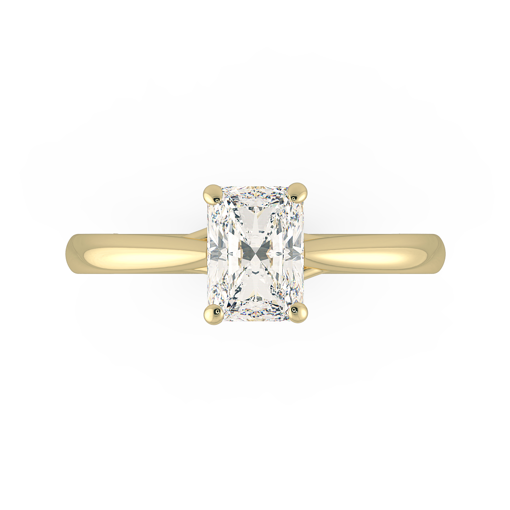 Radiant Solitaire Engagement Rings
