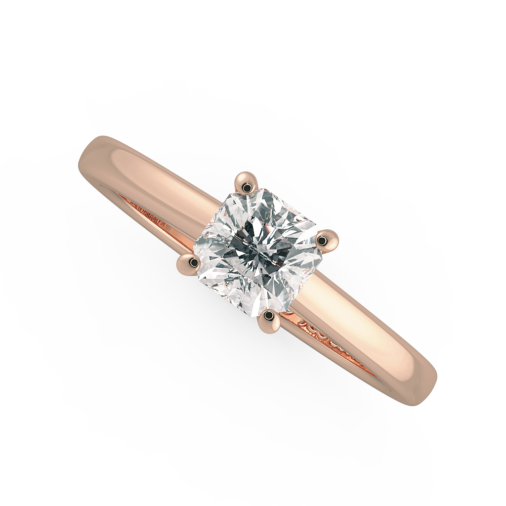 Asscher Solitaire Engagement Rings