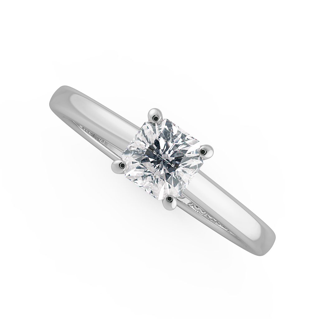 Asscher Solitaire Engagement Rings