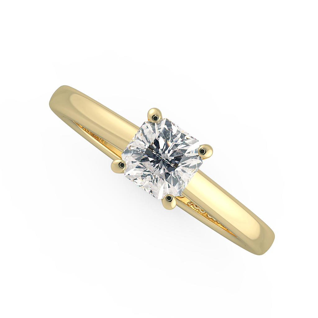 Asscher Solitaire Engagement Rings